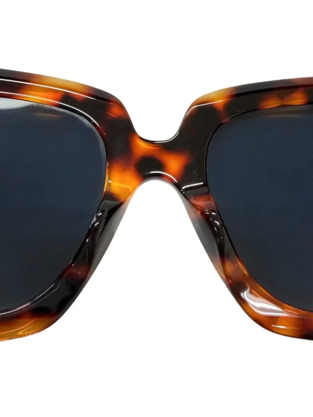 Balenciaga Tortoiseshell Pattern Sunglasses Eyewear Brown Blue Lens 53